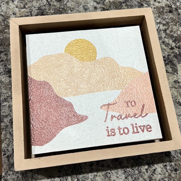 Ashland Home Decor Wooden Signs Just Go To Travel Is To Live Frame Wanderlust - Picture 3 of 11